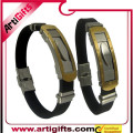 fashionable patterns brown genuine leather bracelet